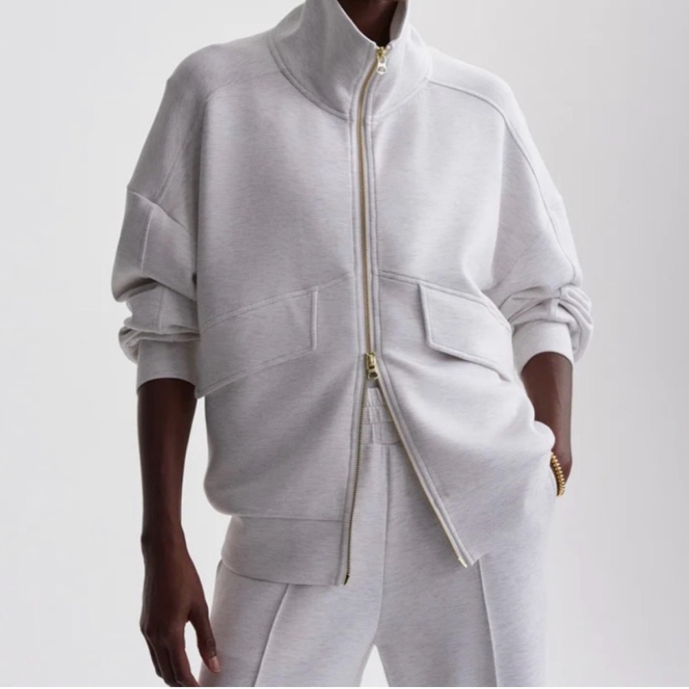 Varley grey marl Garcia zip DoubleSoft Jacket